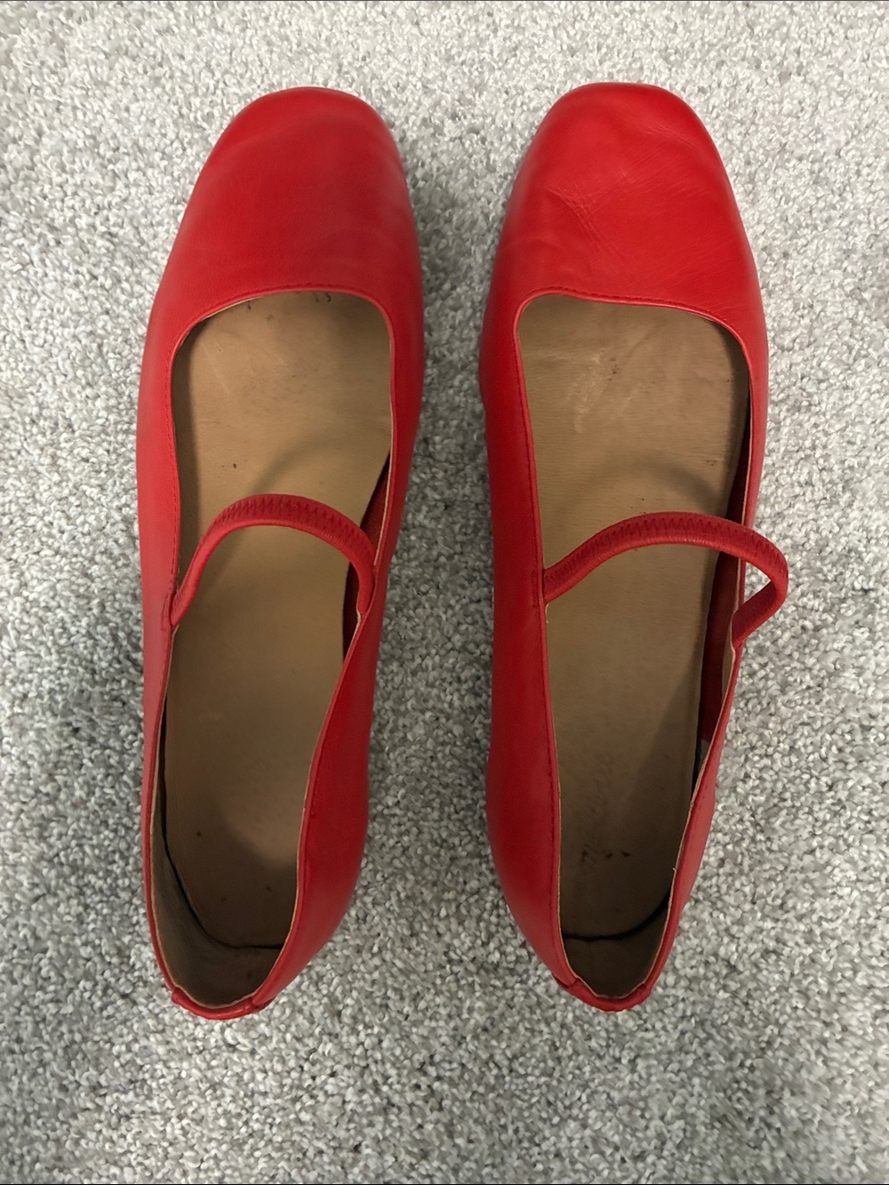 Madewell Great Red Mary Jane Ballet Flats
